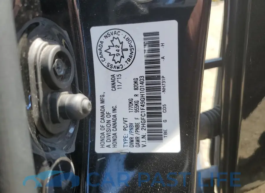 2HGFC1F49GH101403# 13