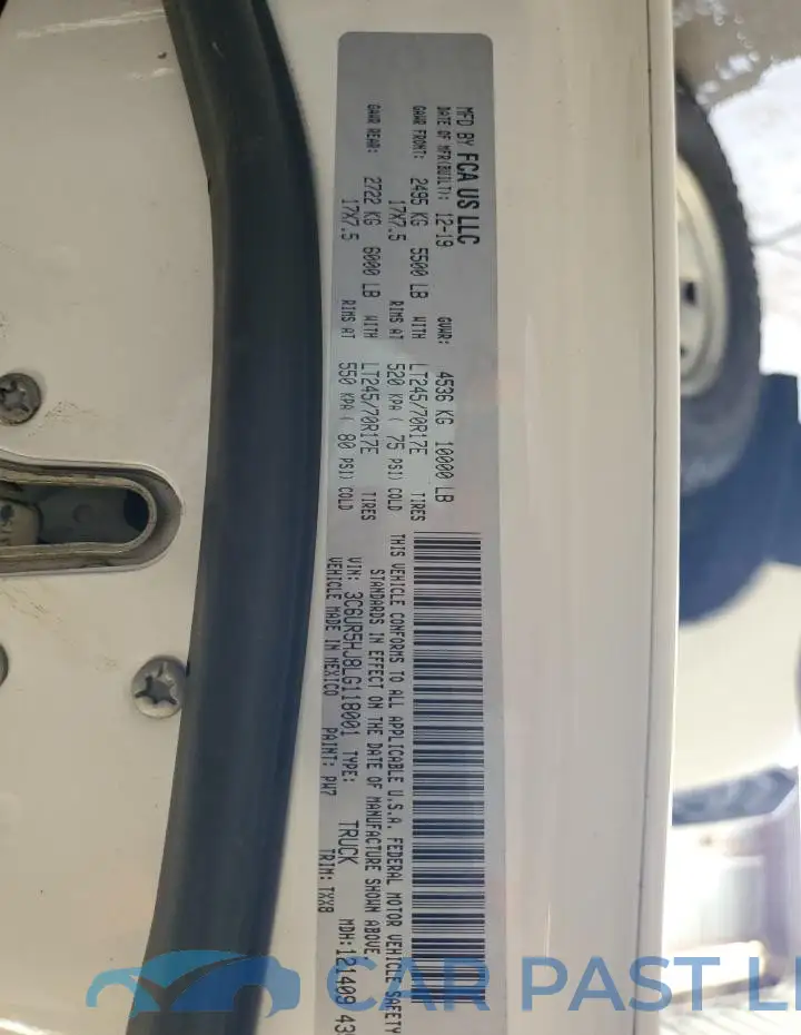 3C6UR5HJ8LG118001# 12
