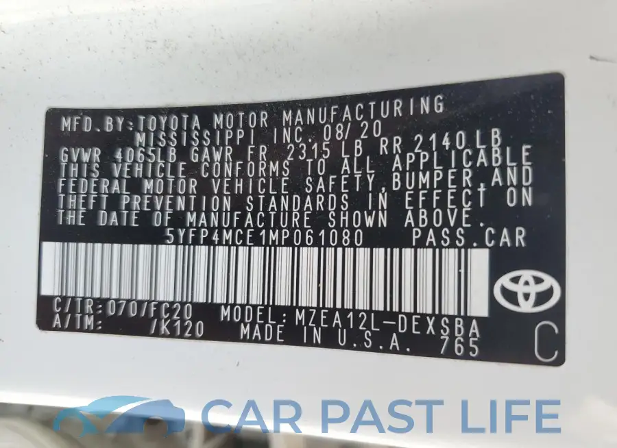 5YFP4MCE1MP061080# 13