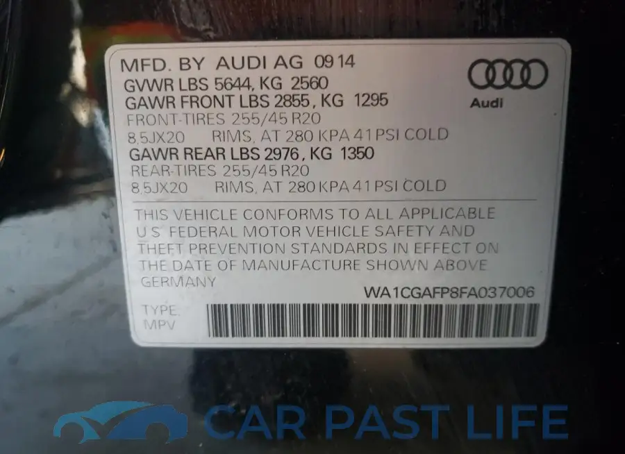 WA1CGAFP8FA037006# 13