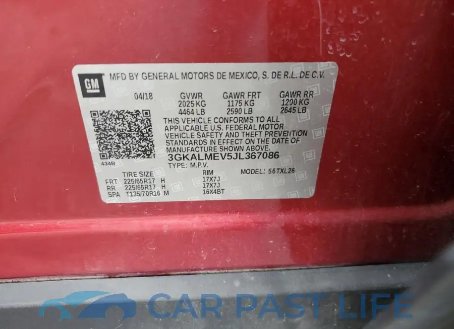 3GKALMEV5JL367086# 14
