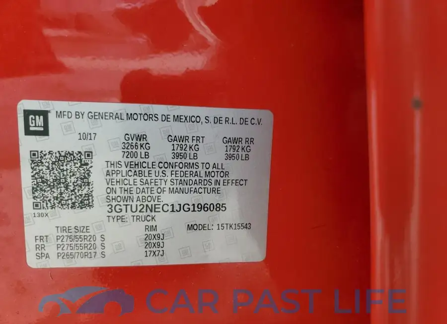3GTU2NEC1JG196085# 13