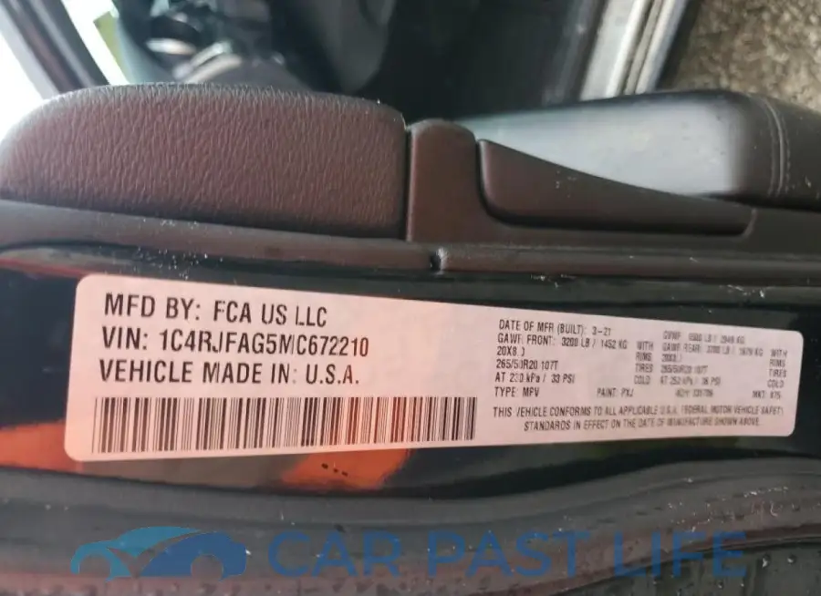 1C4RJFAG5MC672210# 14