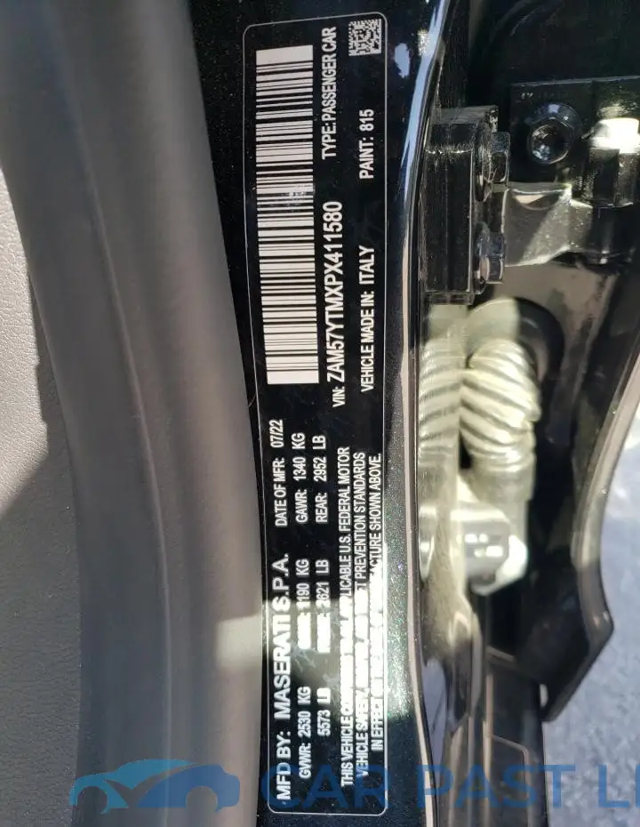 ZAM57YTMXPX411580# 12