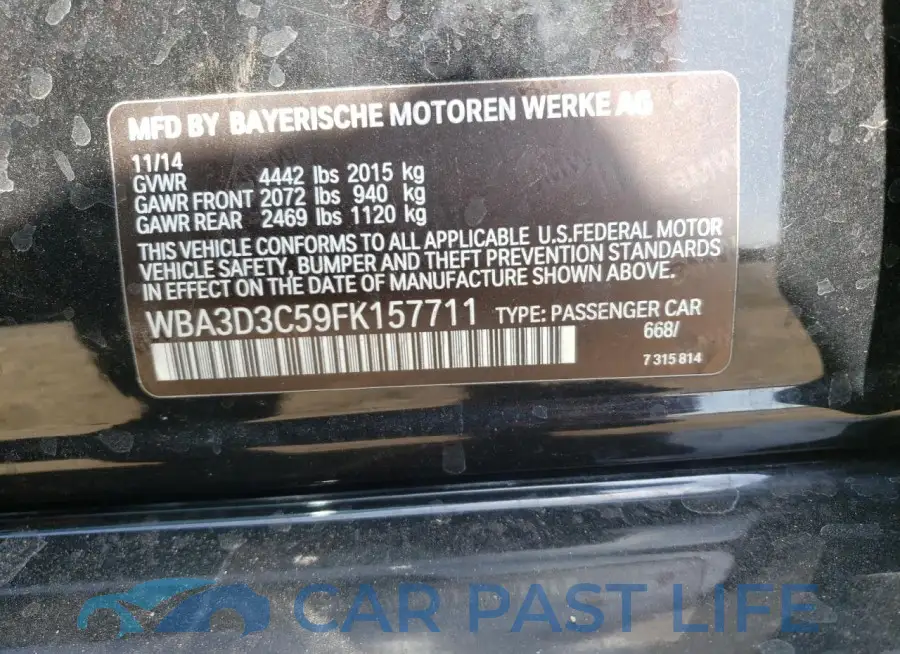 WBA3D3C59FK157711# 12