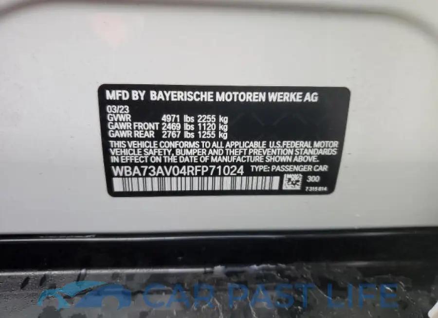 WBA73AV04RFP71024# 12