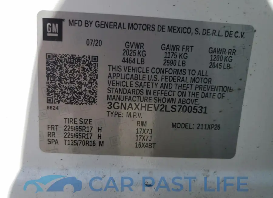 3GNAXHEV2LS700531# 13