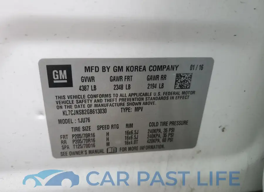 KL7CJNSB2GB613030# 12
