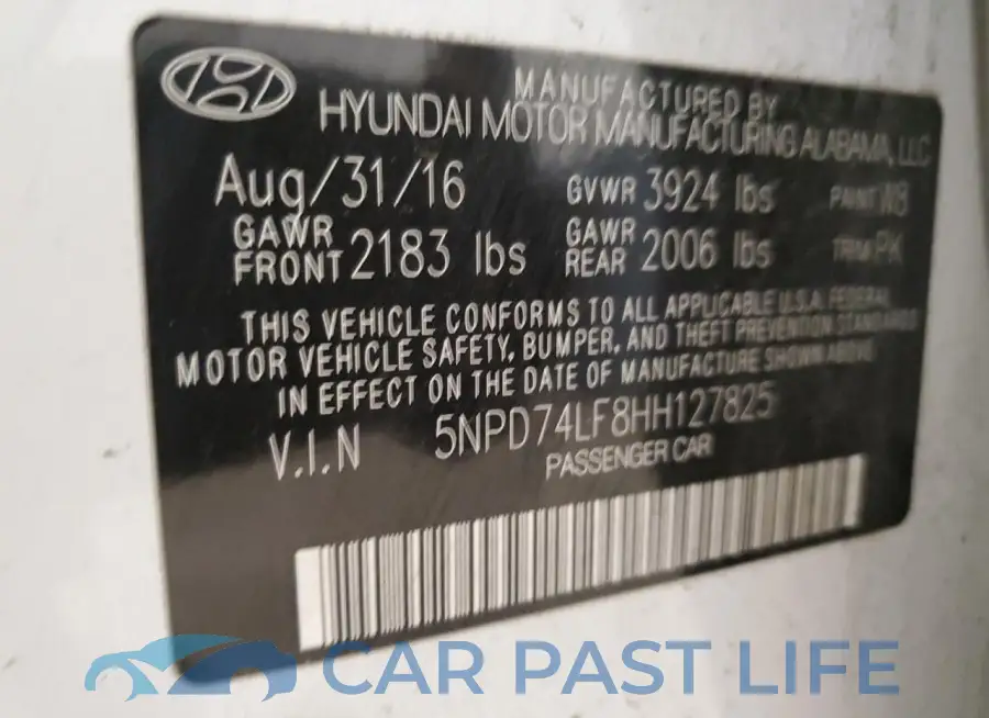 5NPD74LF8HH127825# 13