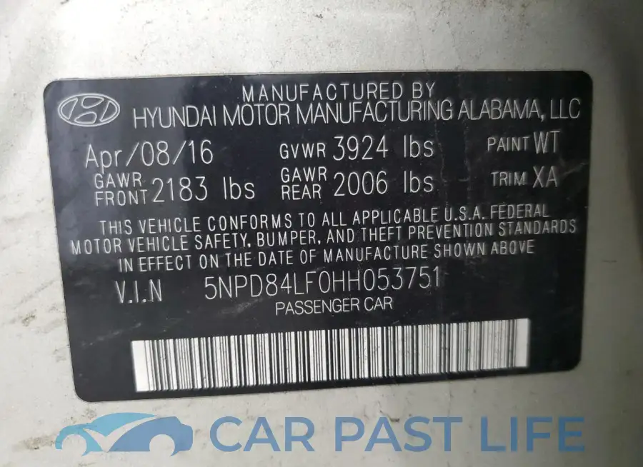 5NPD84LF0HH053751# 12