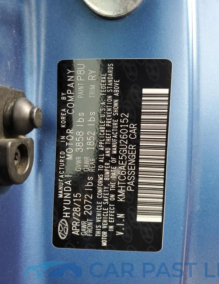KMHTC6AE5GU260152# 12