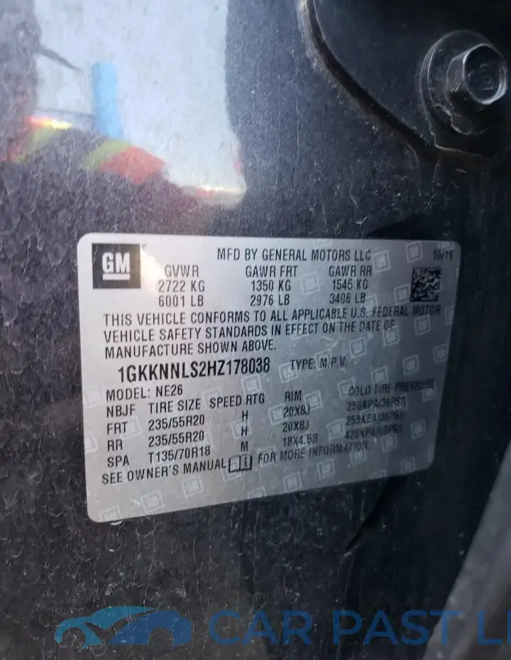 1GKKNNLS2HZ178038# 13