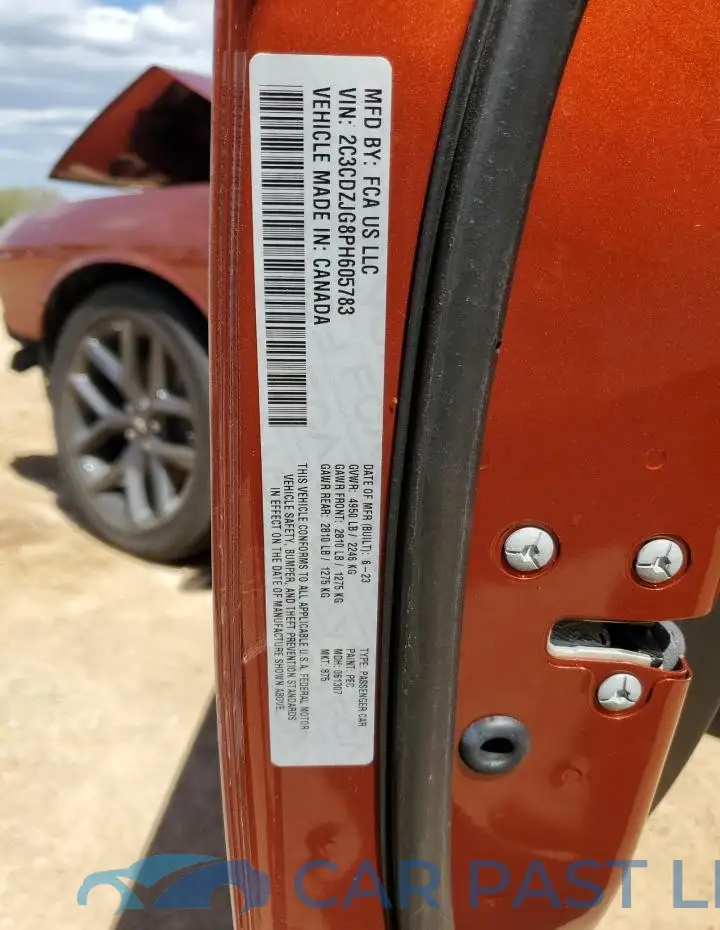 2C3CDZJG8PH605783# 13