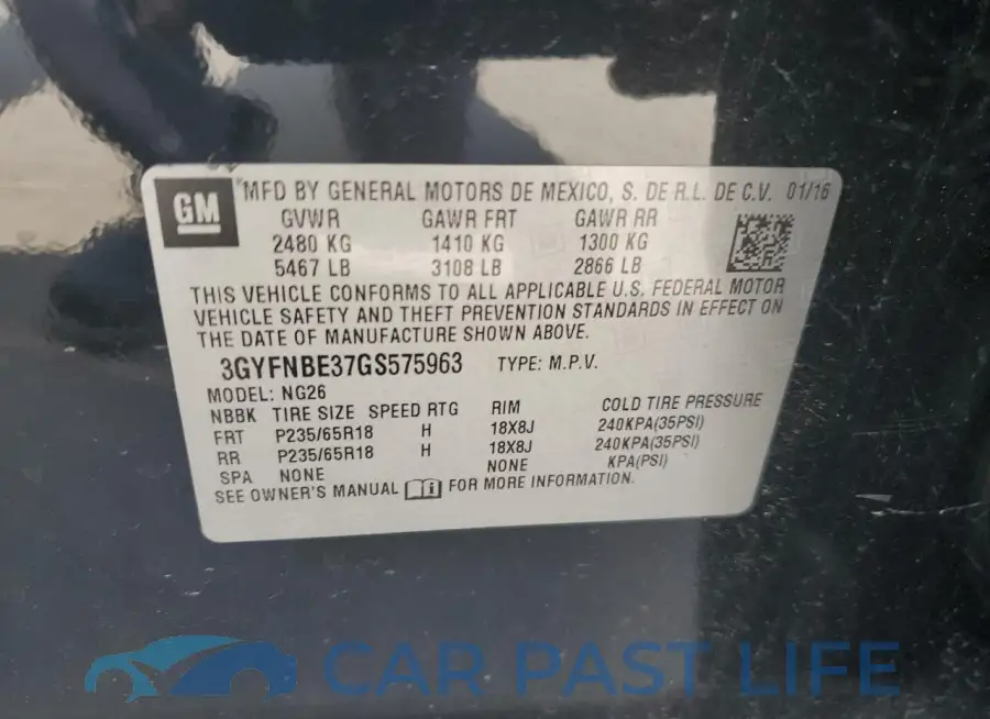 3GYFNBE37GS575963# 13