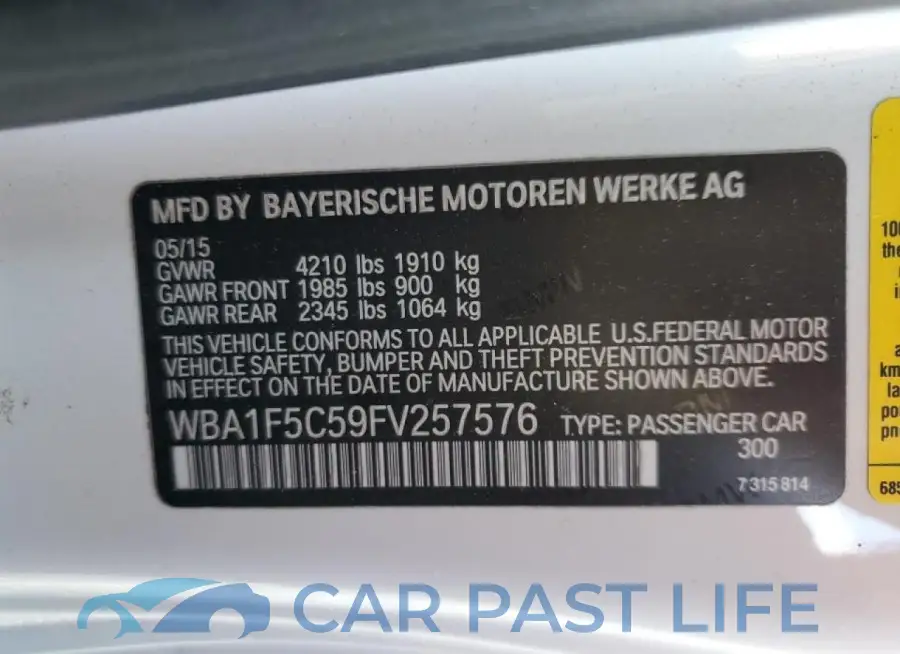 WBA1F5C59FV257576# 12