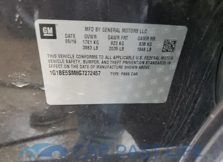 1G1BE5SM8G7272457# 12