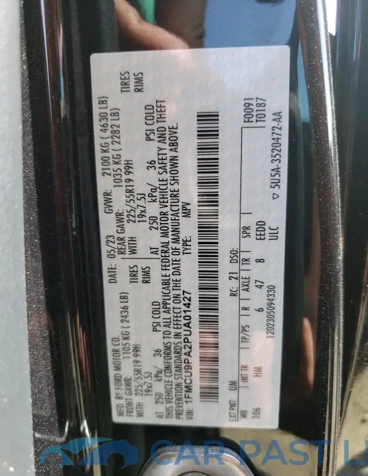 1FMCU9PA2PUA01427# 13