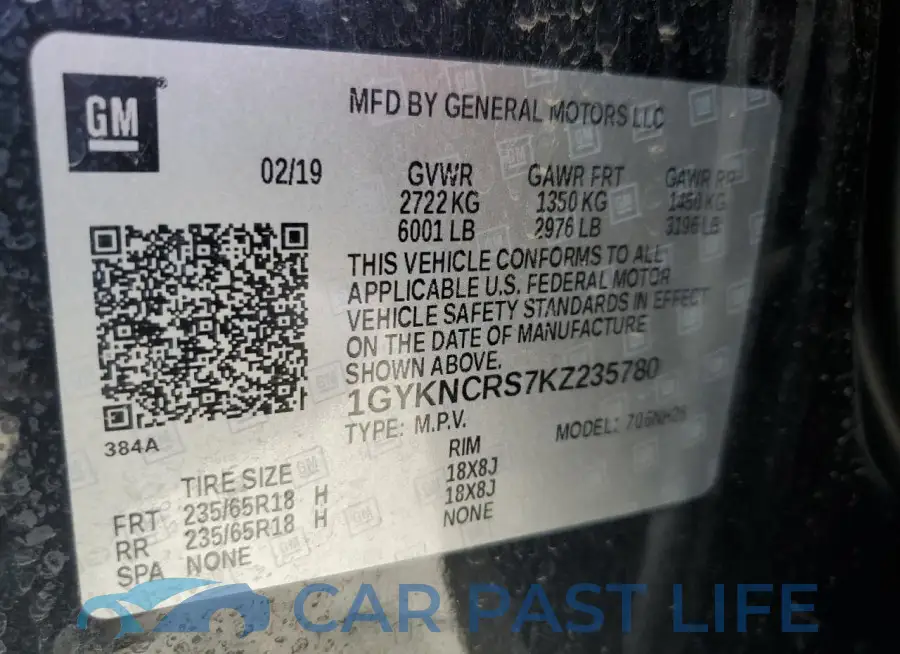 1GYKNCRS7KZ235780# 13
