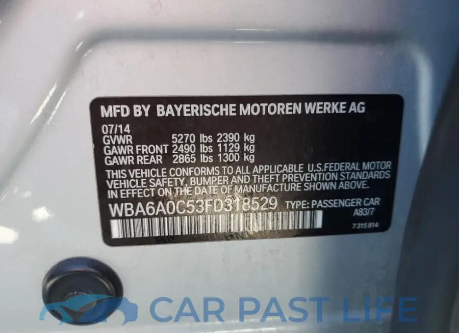 WBA6A0C53FD318529# 12