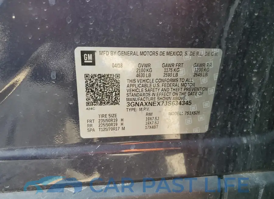 3GNAXNEX7JS634345# 12