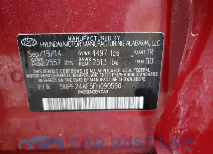 5NPE24AF5FH090560# 12