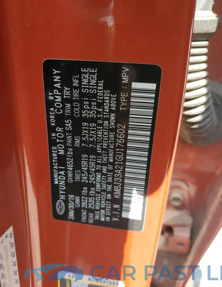 KM8J33A21GU176602# 13