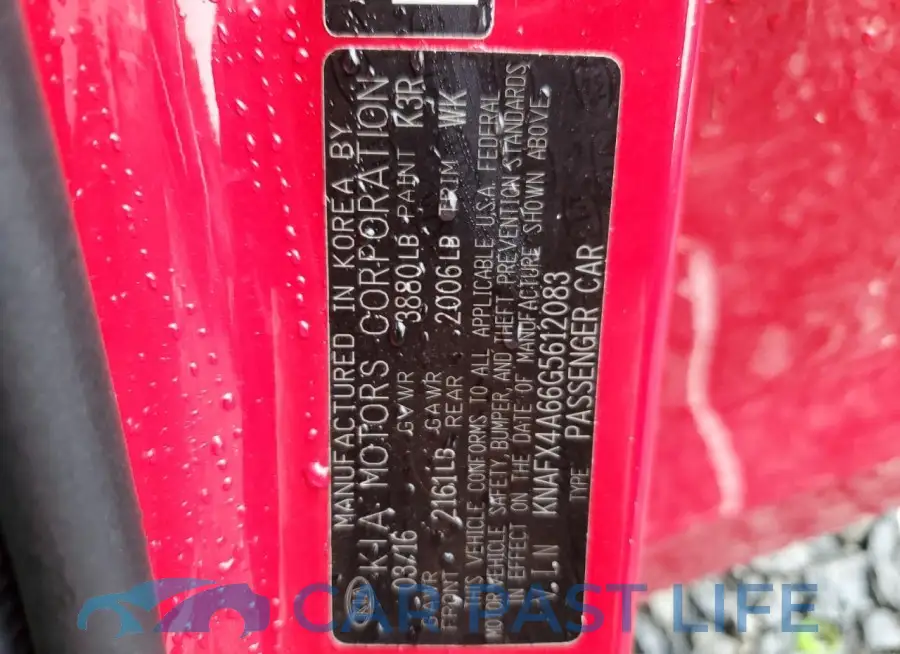 KNAFX4A66G5612083# 12
