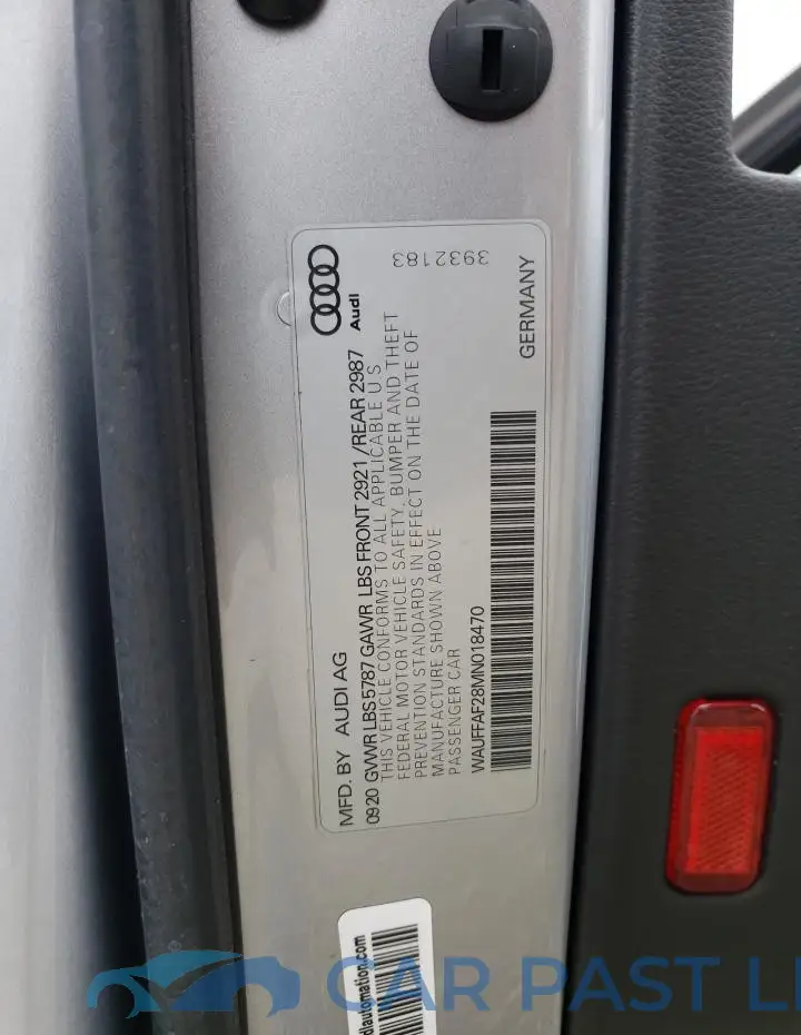 WAUFFAF28MN018470# 12