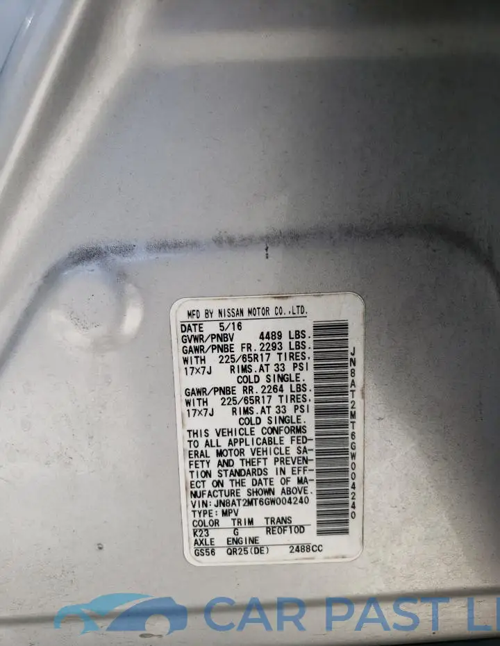 JN8AT2MT6GW004240# 13