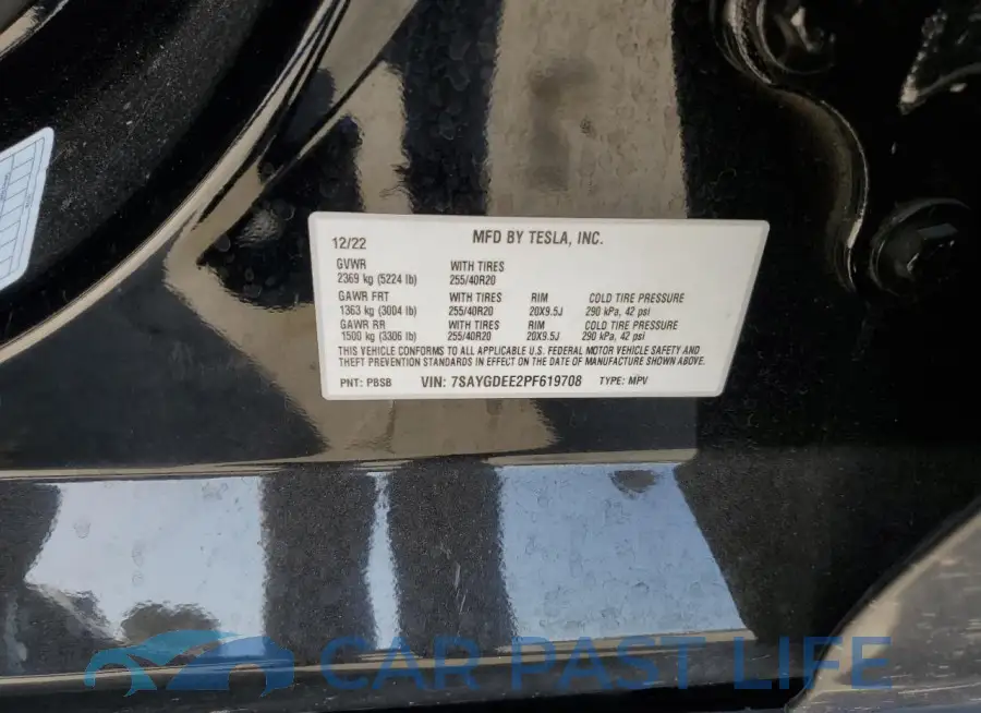 7SAYGDEE2PF619708# 12