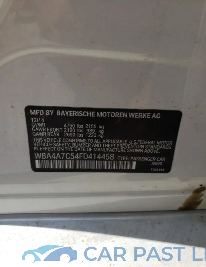 WBA4A7C54FD414458# 12