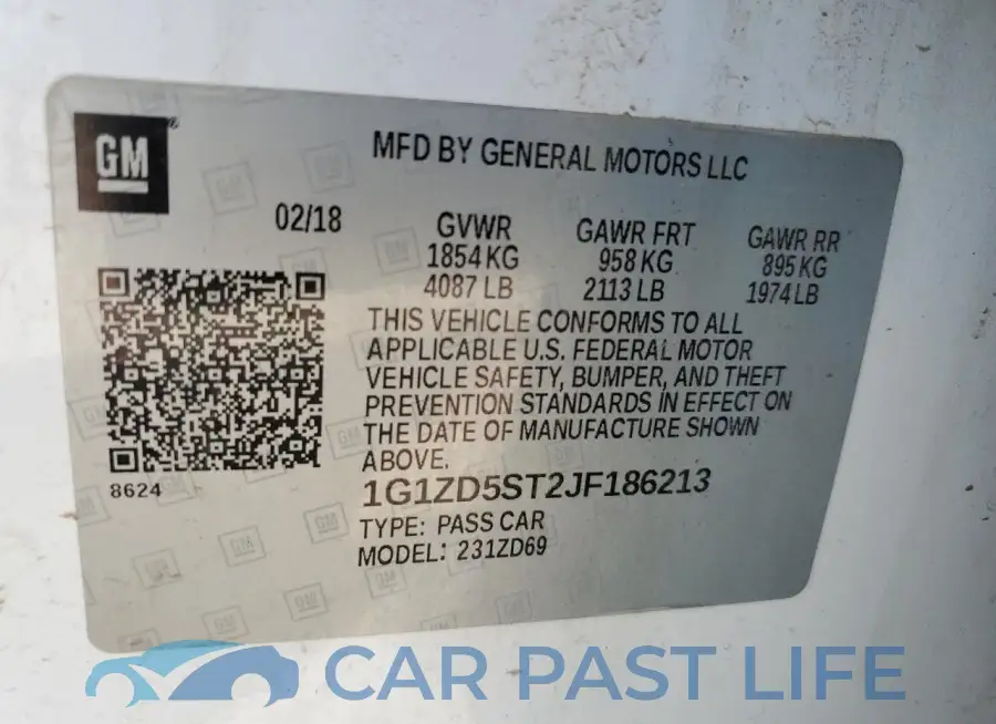 1G1ZD5ST2JF186213# 11