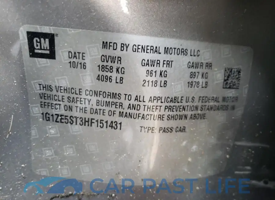 1G1ZE5ST3HF151431# 12
