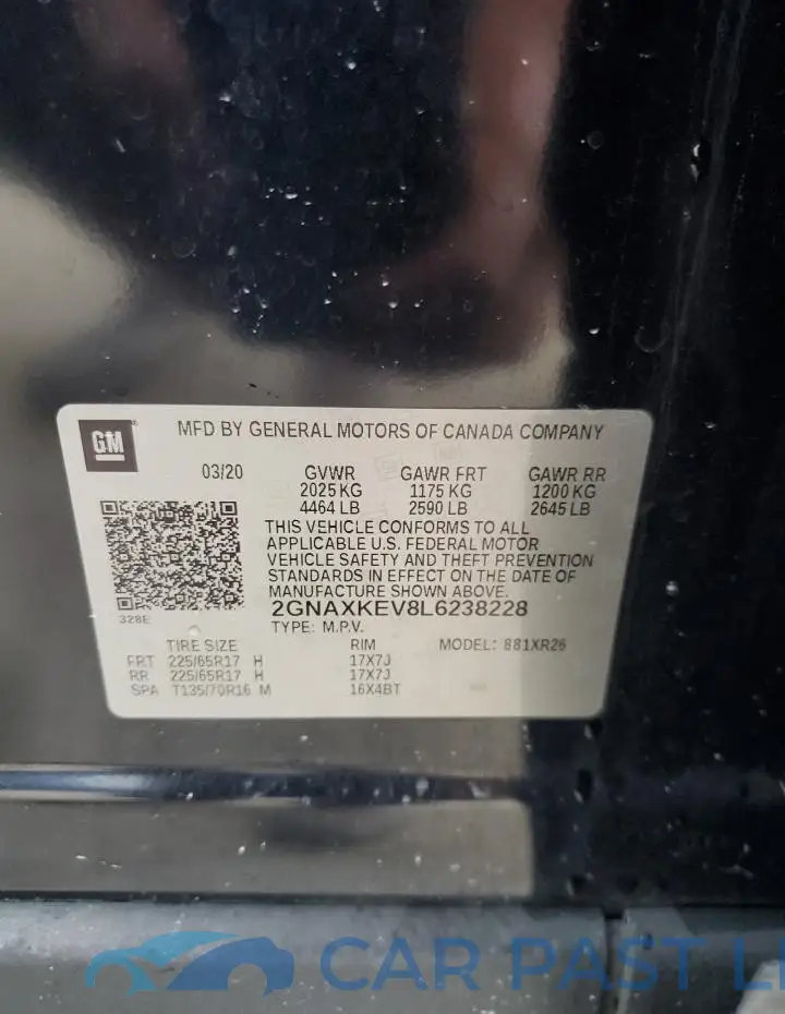 2GNAXKEV8L6238228# 13