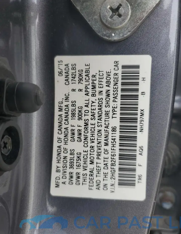 2HGFB2F61FH541186# 12