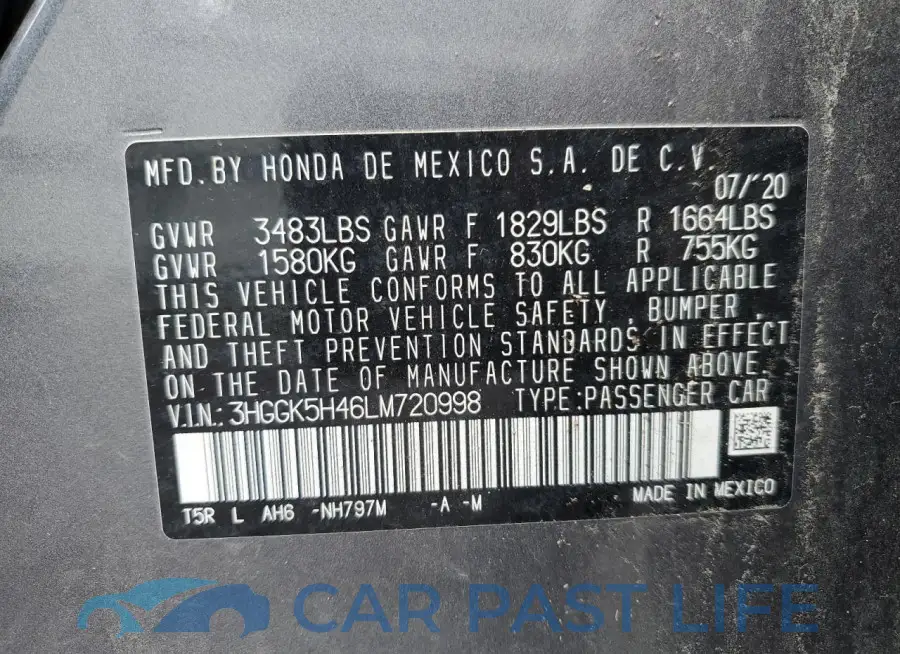 3HGGK5H46LM720998# 12