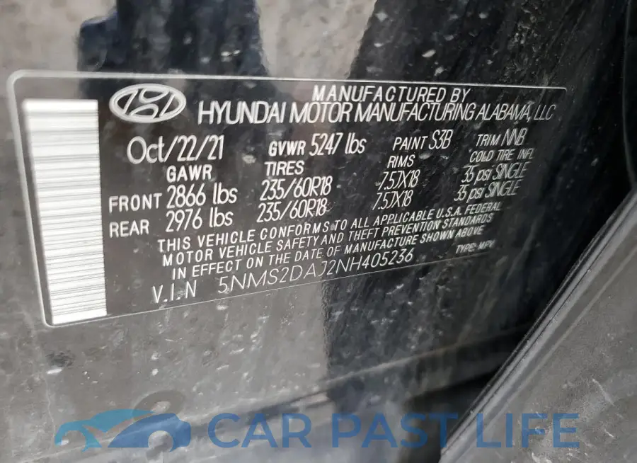 5NMS2DAJ2NH405236# 13