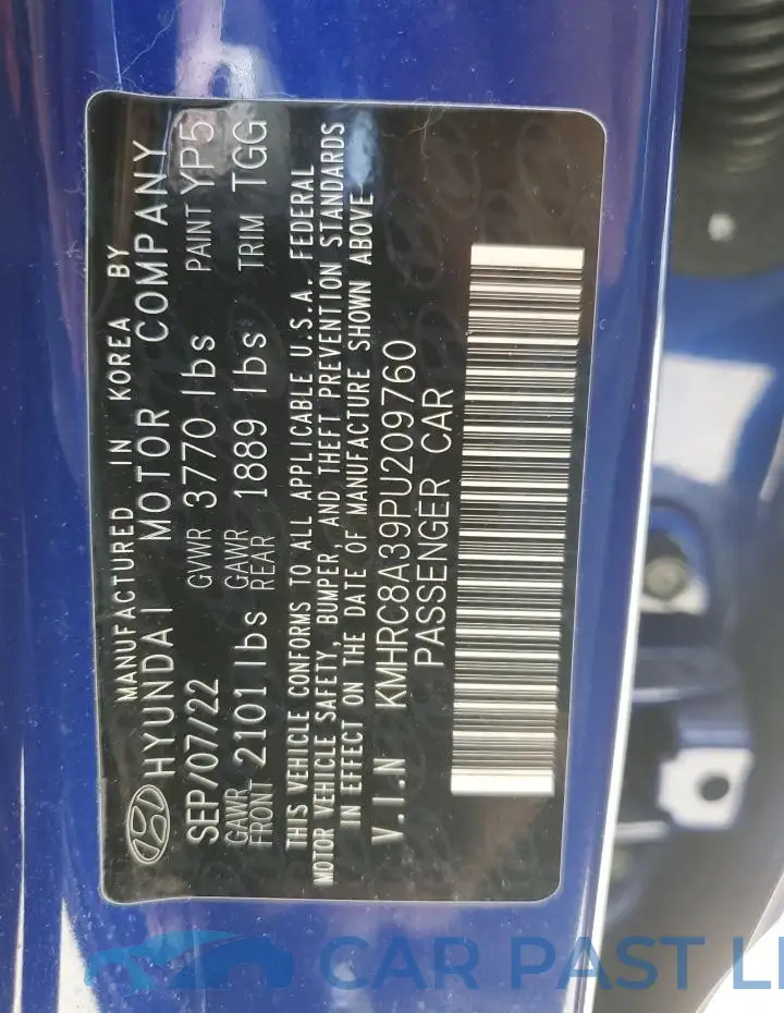 KMHRC8A39PU209760# 12