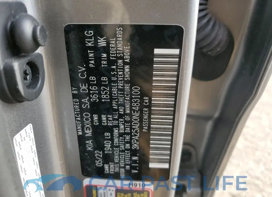 3KPA25AD0NE483100# 12