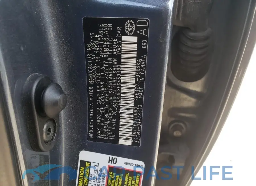 2T1BURHE3FC459183# 12