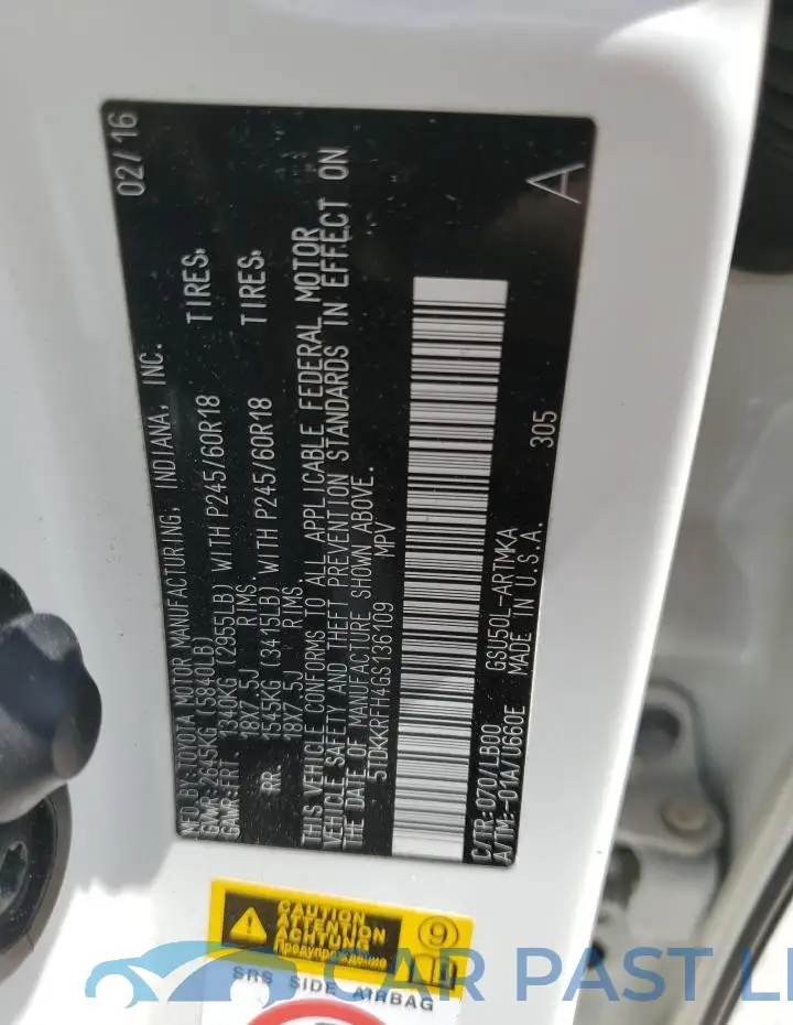 5TDKKRFH4GS136109# 13
