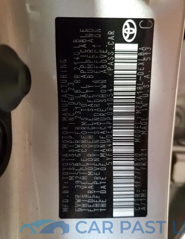 5YFB4MDE4PP061054# 13