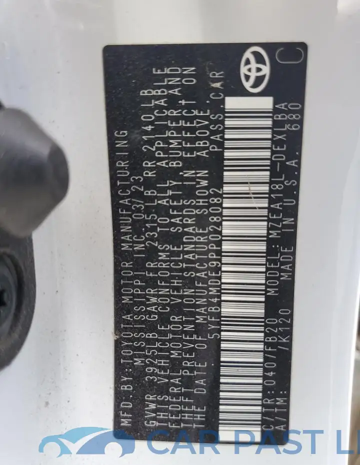 5YFB4MDE9PP028082# 12
