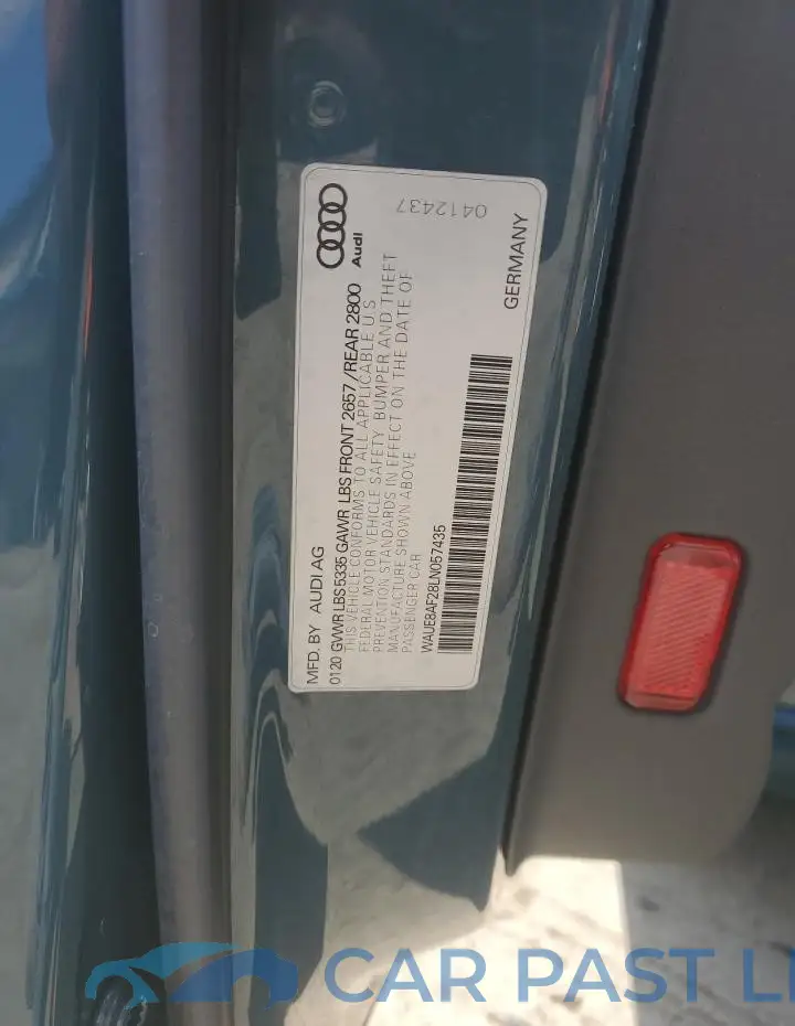 WAUE8AF28LN057435# 12