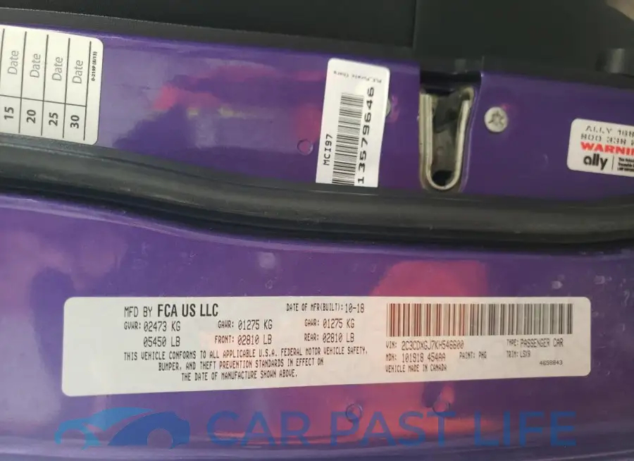 2C3CDXGJ7KH546600# 12