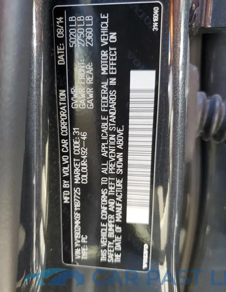 YV1902MK6F1187725# 13