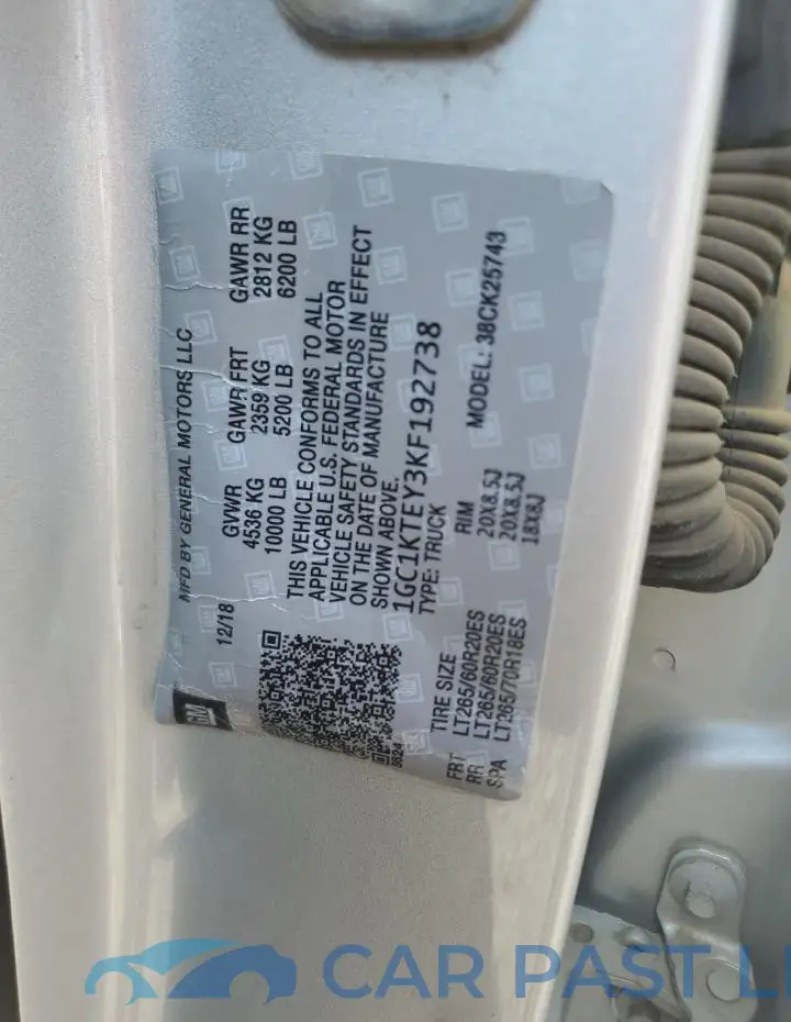 1GC4YNEY8LF188337# 12