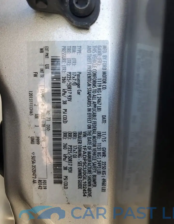 1FADP5CU0GL102454# 12