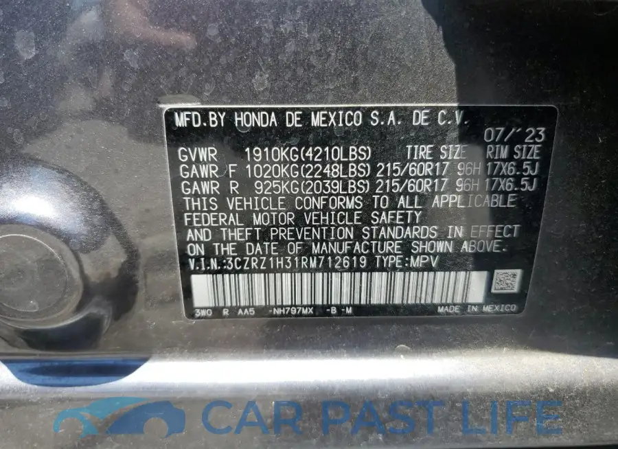 3CZRZ1H31RM712619# 13