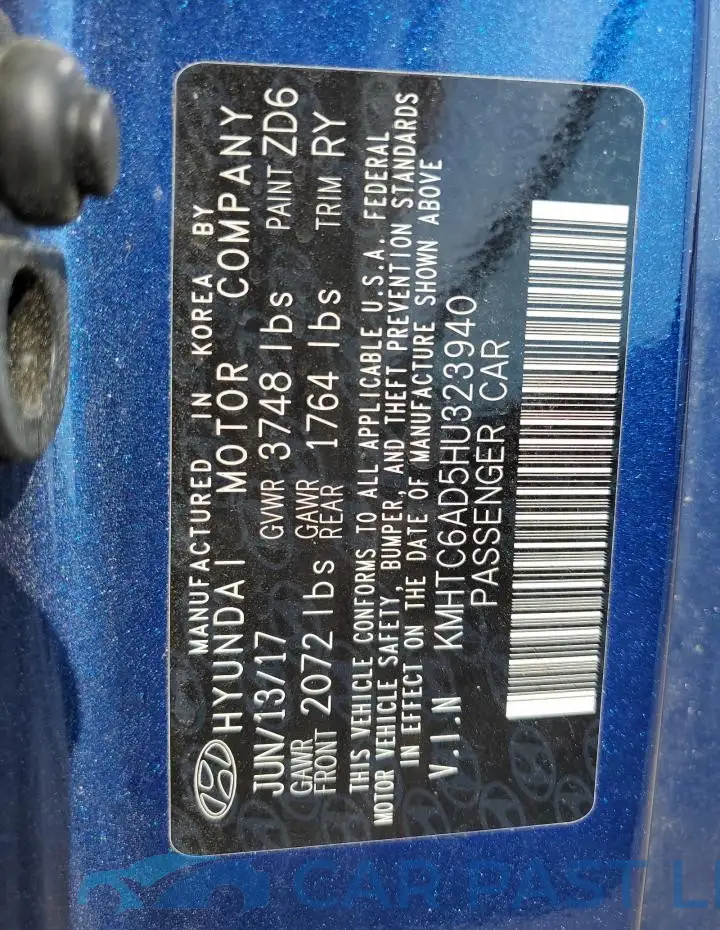 KMHTC6AD5HU323940# 12